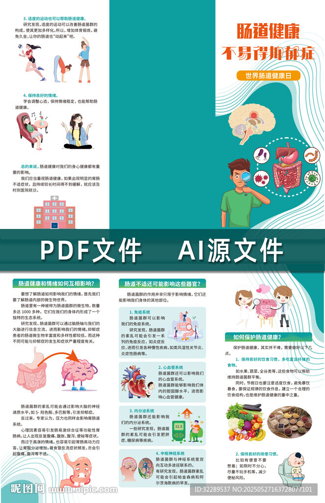 腸道健康不易得抑郁癥三折頁