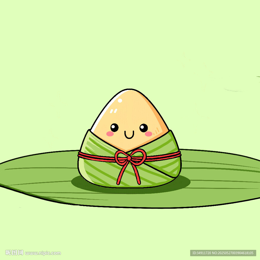 可愛卡通粽子形象插畫