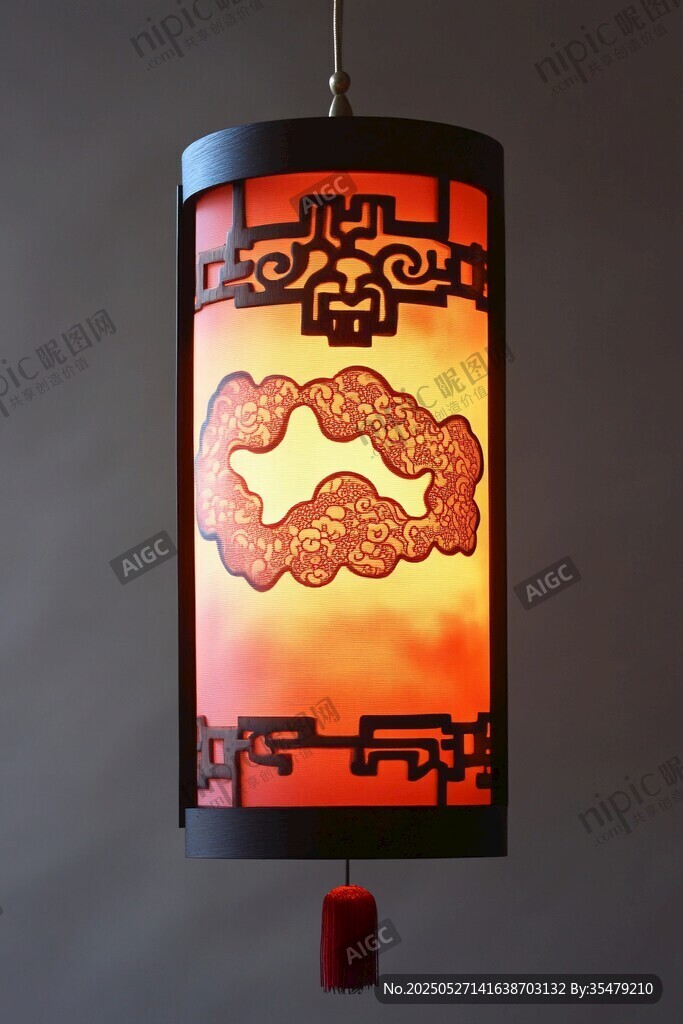 中式古典風(fēng)鏤空云紋吊燈