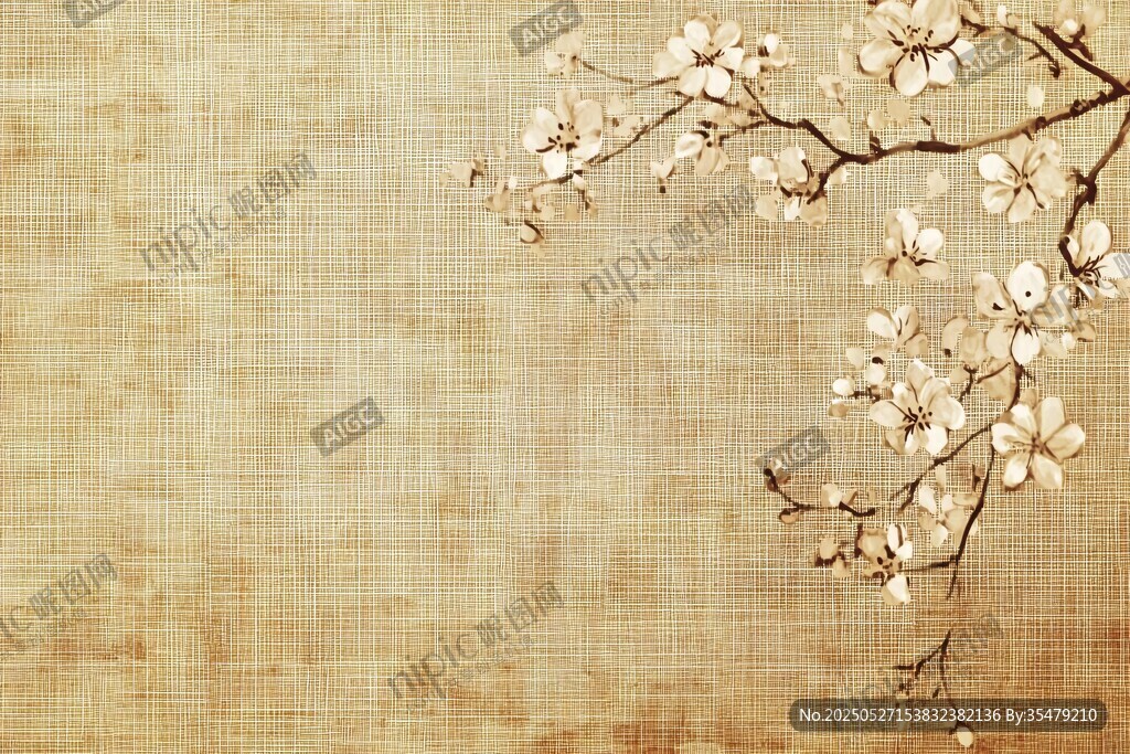 古風(fēng)花卉背景圖