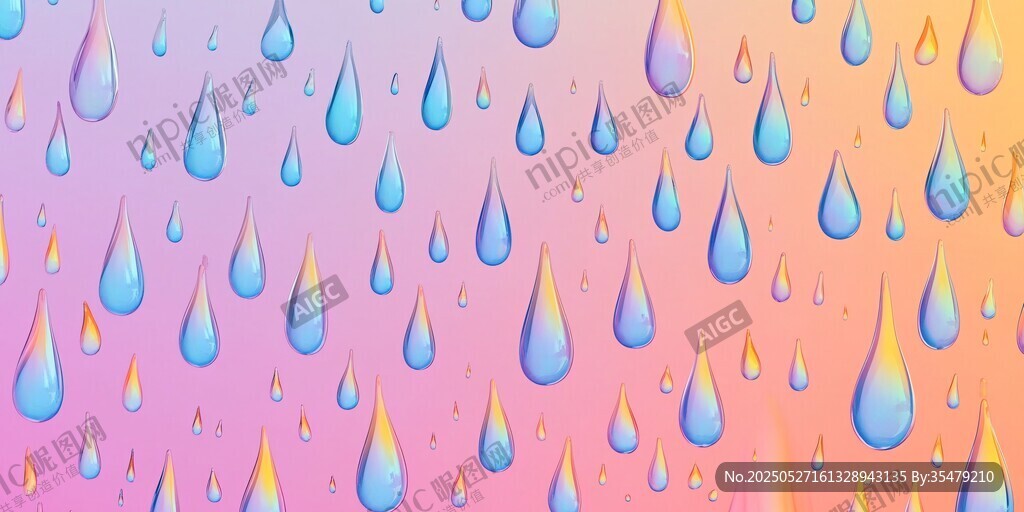 夢(mèng)幻漸變雨滴背景圖