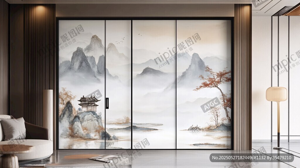 中式山水移門 雅致家居風