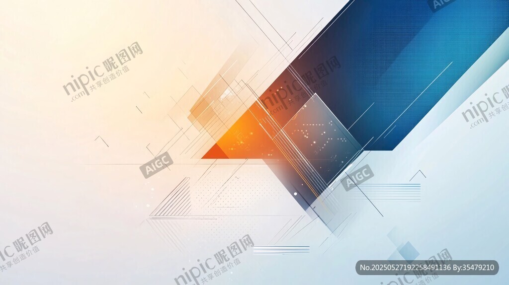 科技感幾何抽象背景圖