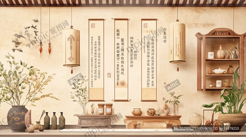 中式古風(fēng)茶室雅致一角