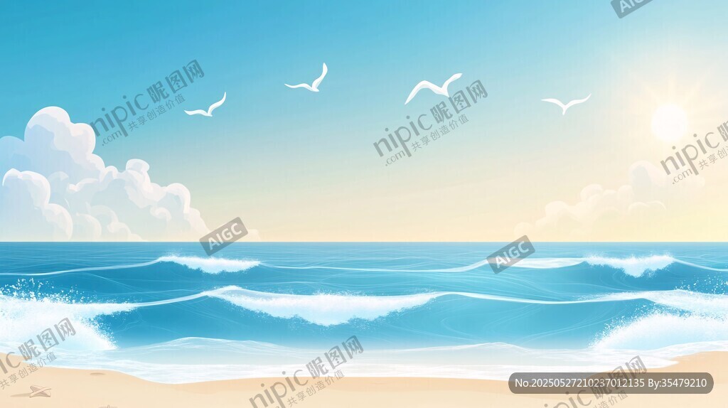 夏日海濱風光