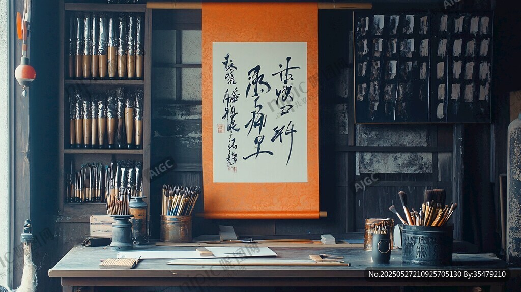 中式書房 書法藝術(shù)氛圍濃