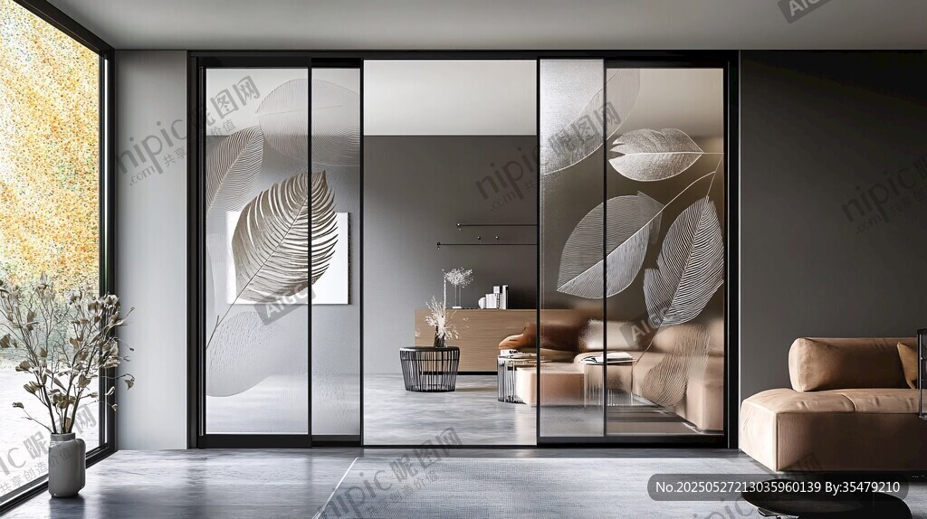 现代简约风玻璃隔断客厅 现代简约风玻璃隔断客厅