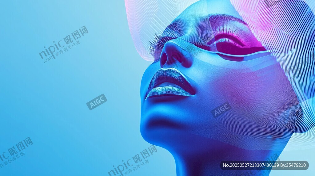 未來(lái)感女性AI頭像展示