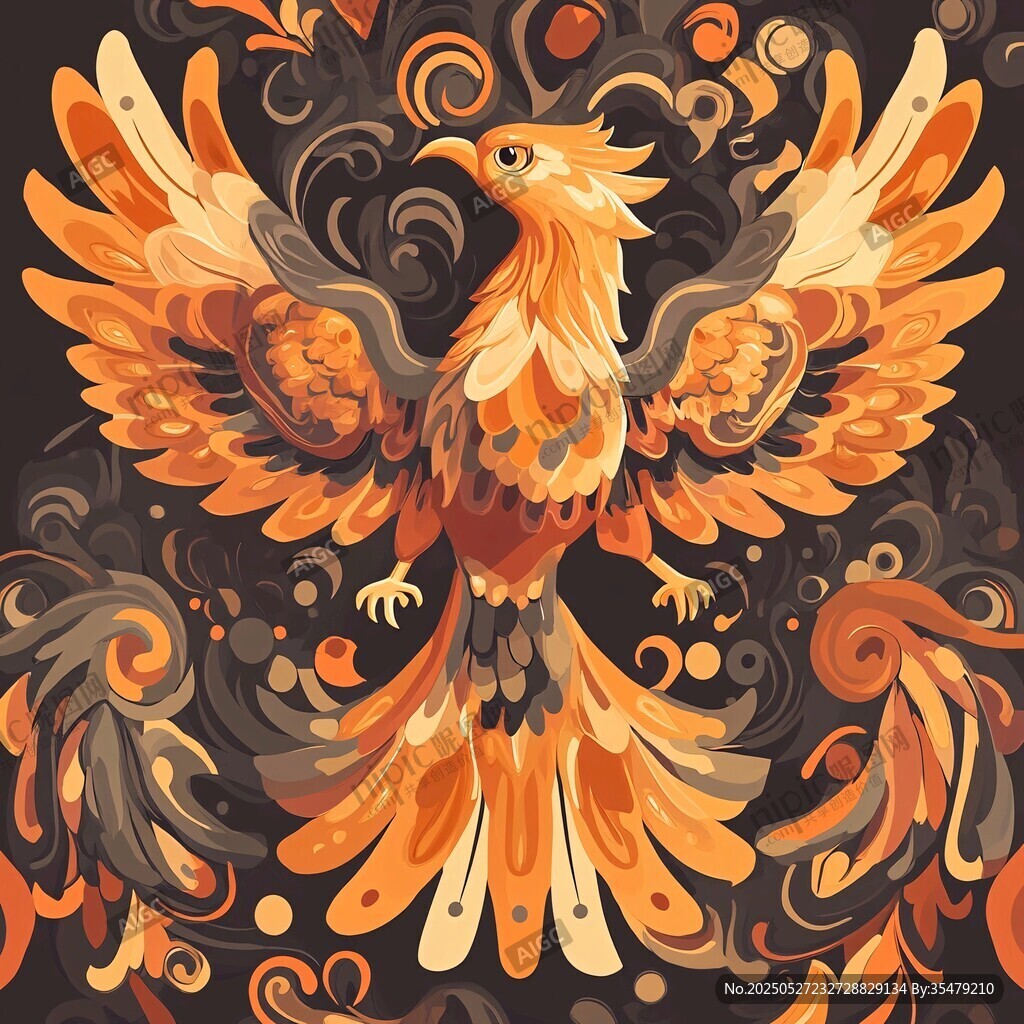 絢麗鳳凰插畫(huà) 盡顯神秘之美