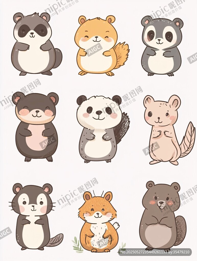 可愛卡通小動物集合