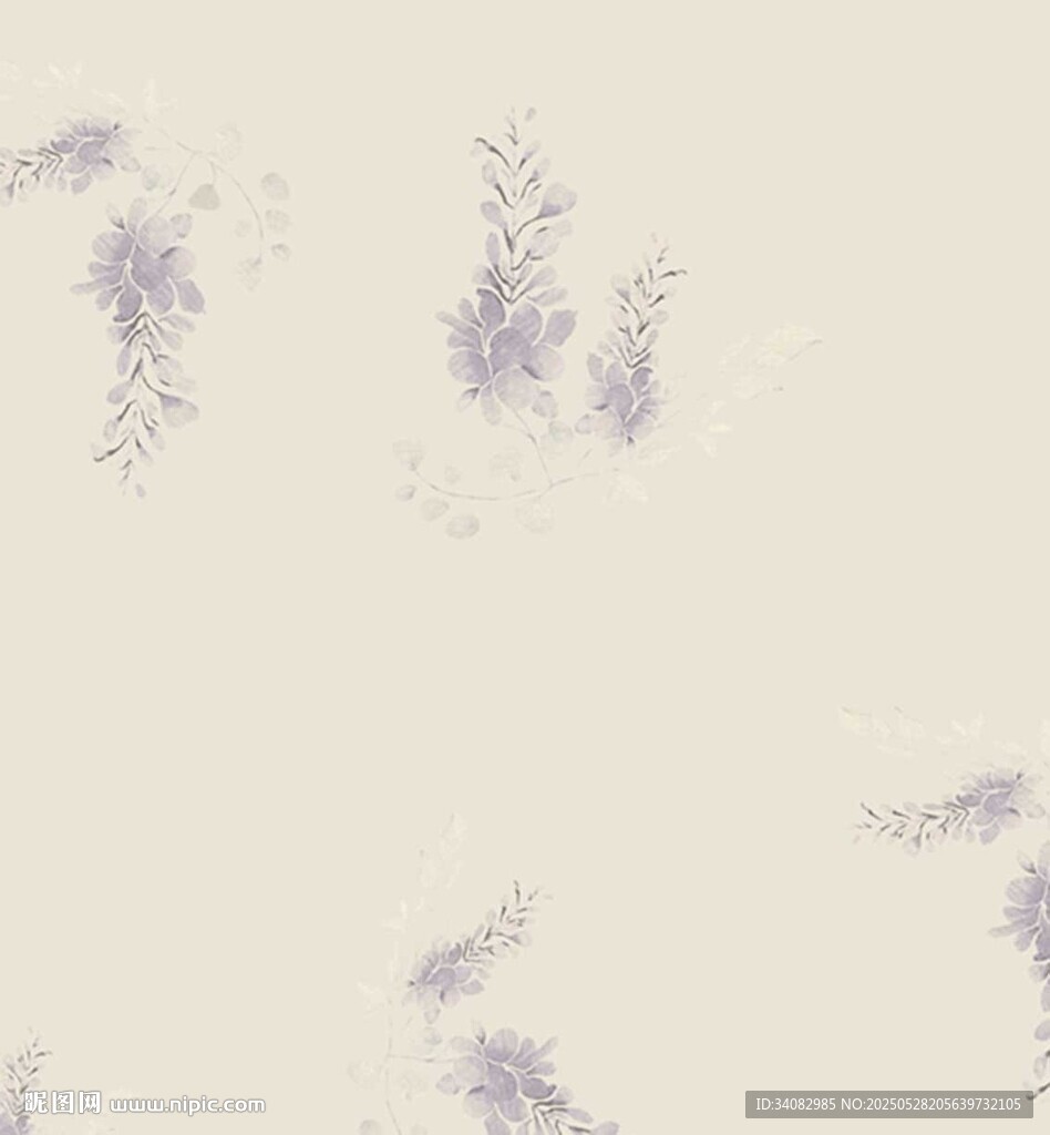 淡紫色植物圖案背景紋理