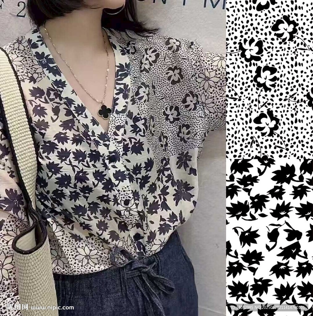 印花上衣搭配及圖案展示