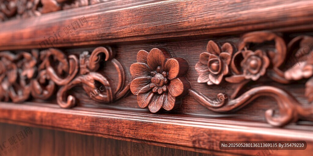 精美木雕花紋細節(jié)展示