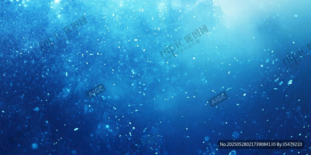 夢幻藍(lán)色水下氣泡背景