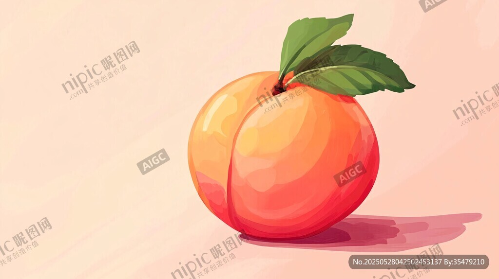 可愛(ài)手繪鮮桃
