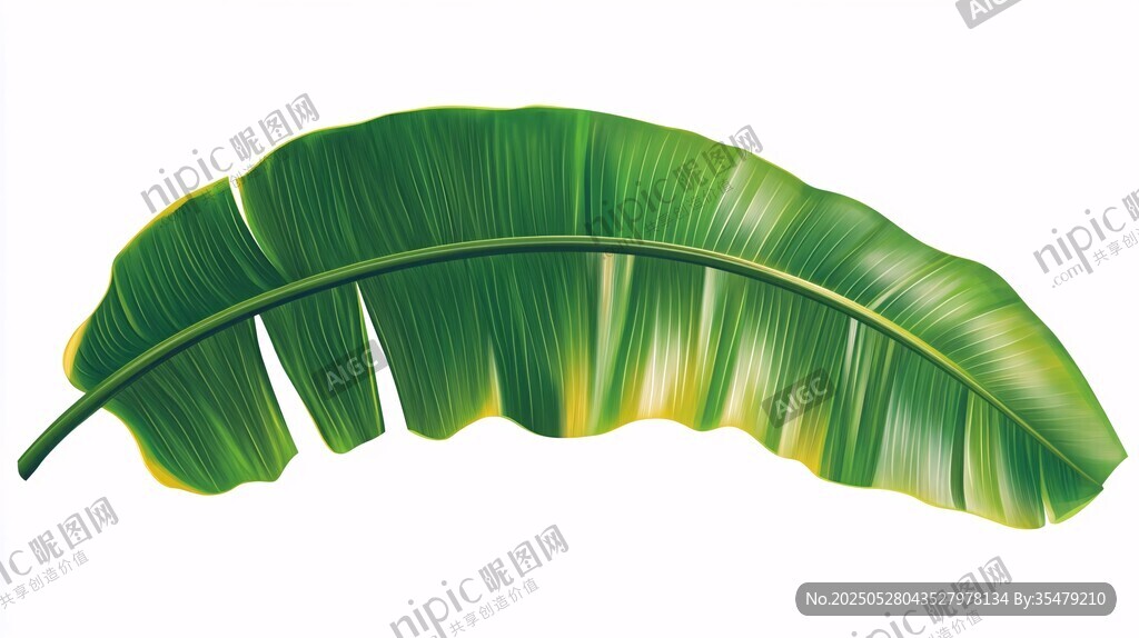 翠綠香蕉葉 自然清新之美