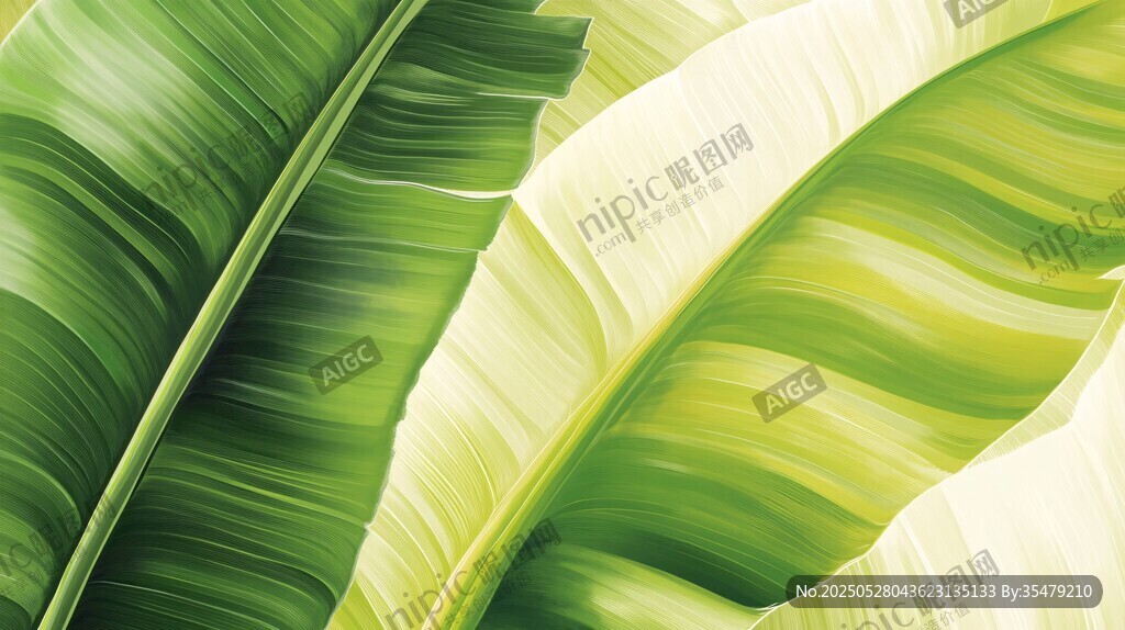 翠綠芭蕉葉 清新自然風(fēng)