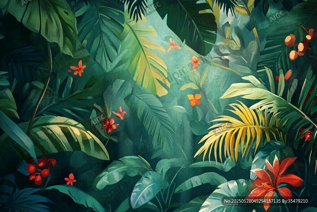 夢幻熱帶叢林植物景觀