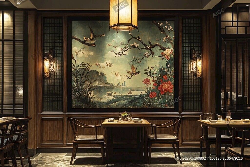 中式餐廳雅致古典用餐環境
