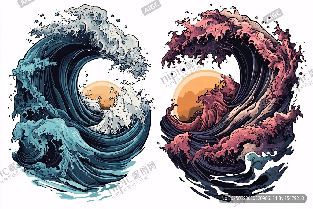 雙生海浪 絢麗色彩與動(dòng)感形態(tài)