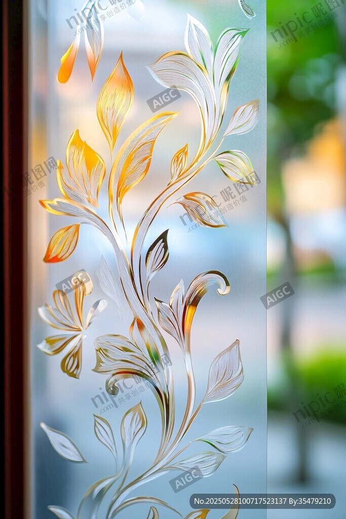 精致玻璃雕花藝術圖案