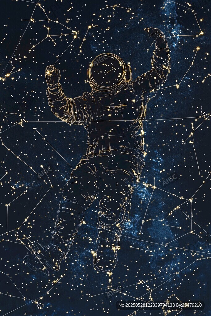 遨游星空的宇航員