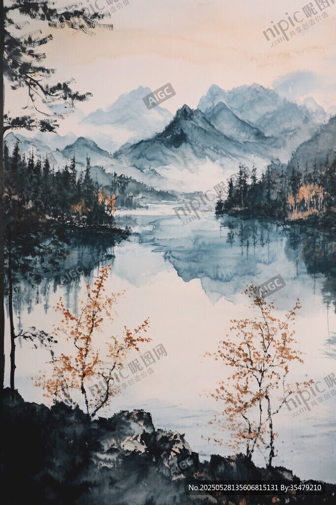 山水秋景圖