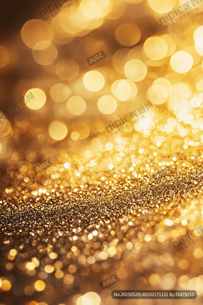 金色閃耀光斑夢幻背景