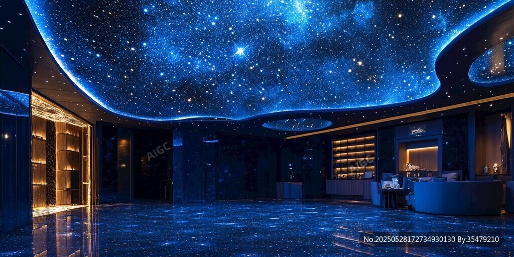 夢幻星空主題豪華室內空間
