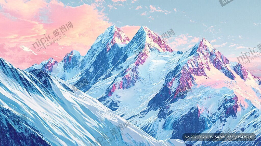 夢(mèng)幻雪山美景