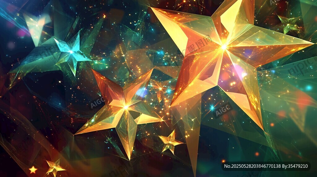 夢幻炫彩星星背景圖