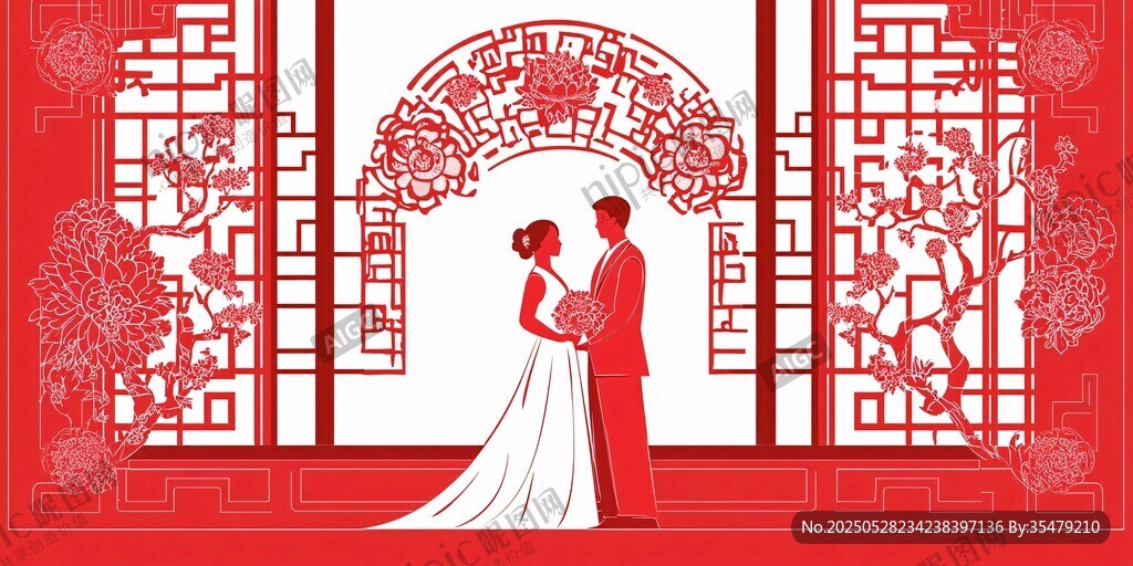 中式婚禮浪漫新人剪影