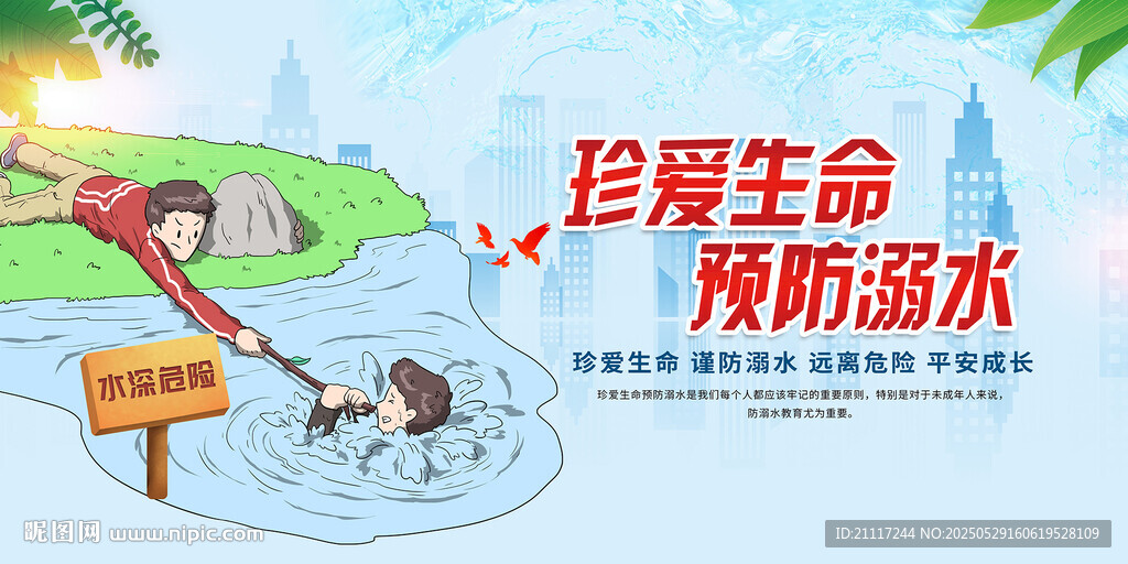 嚴(yán)防溺水宣傳展板