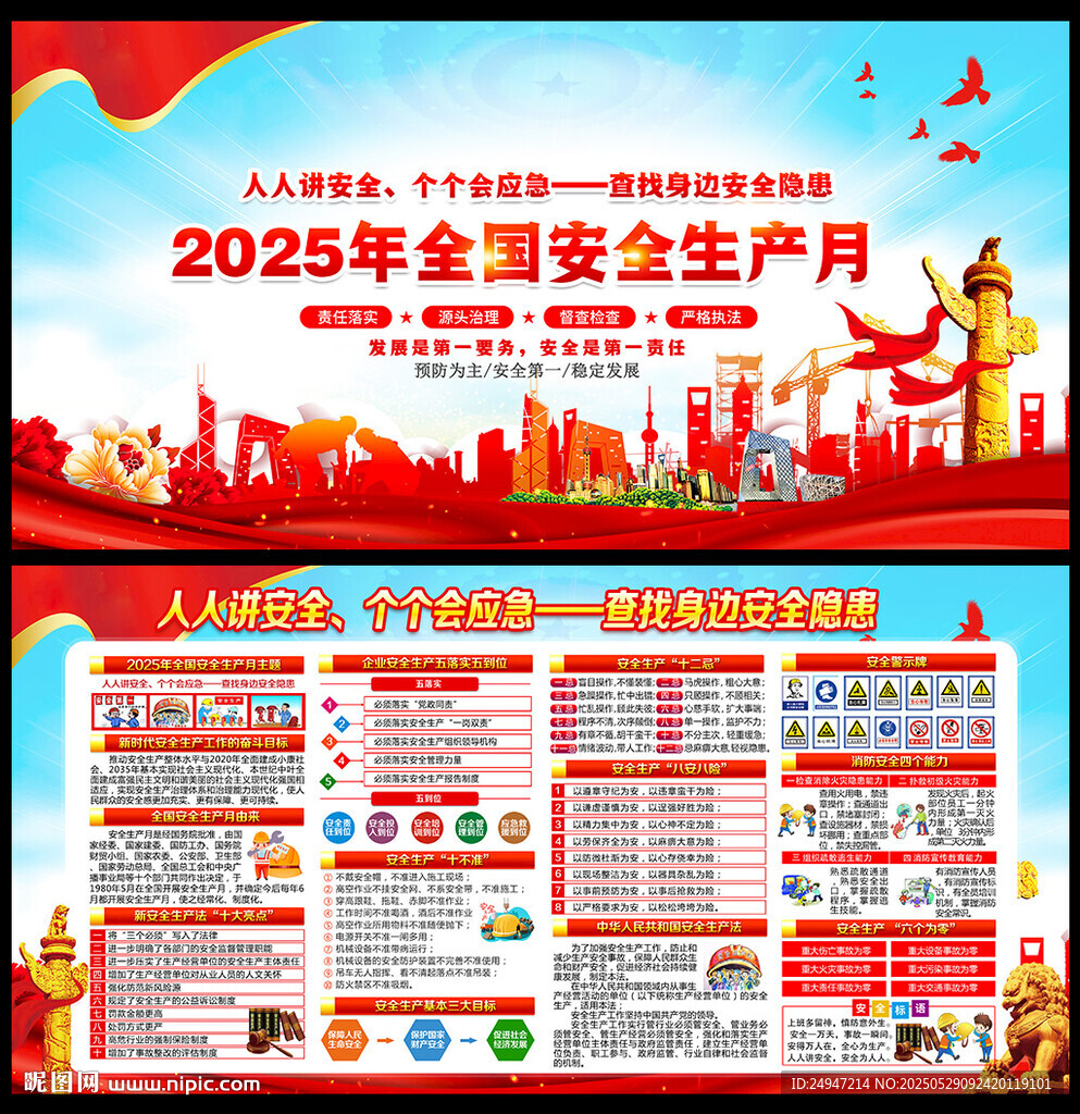 2025年安全月宣傳展板