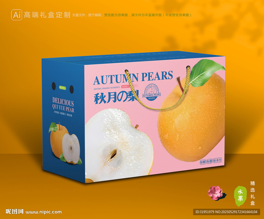 秋月梨禮盒 梨包裝
