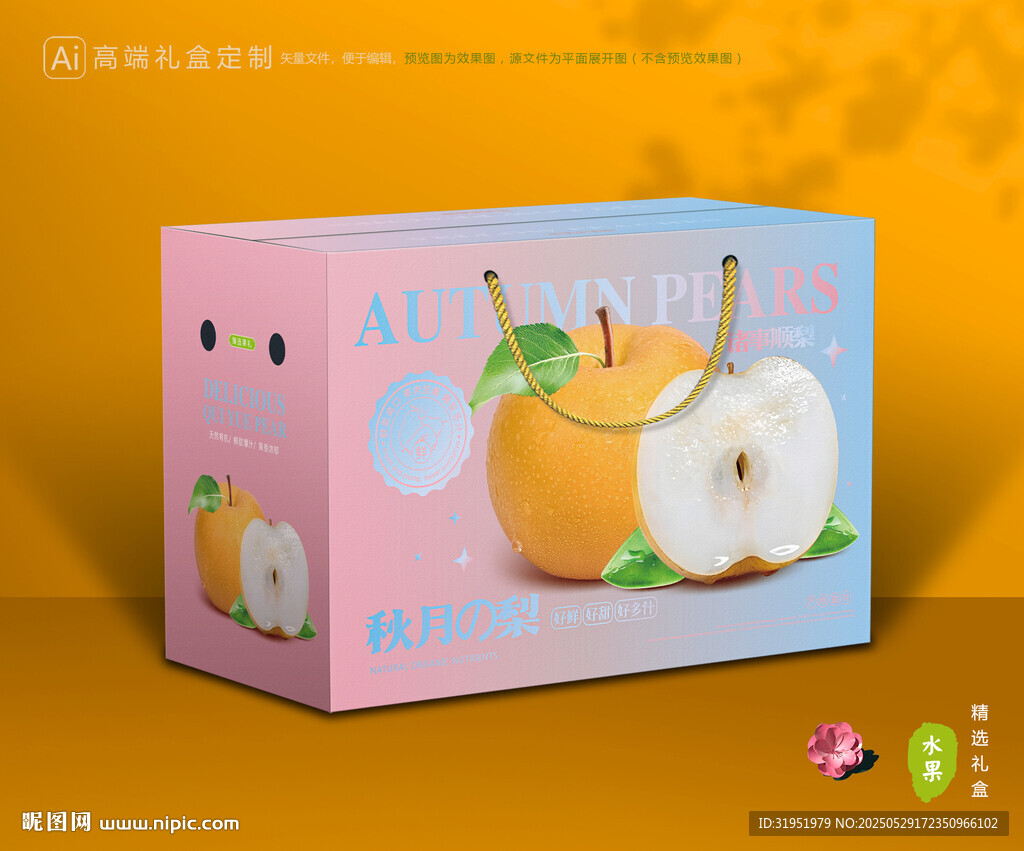秋月梨禮盒 梨包裝
