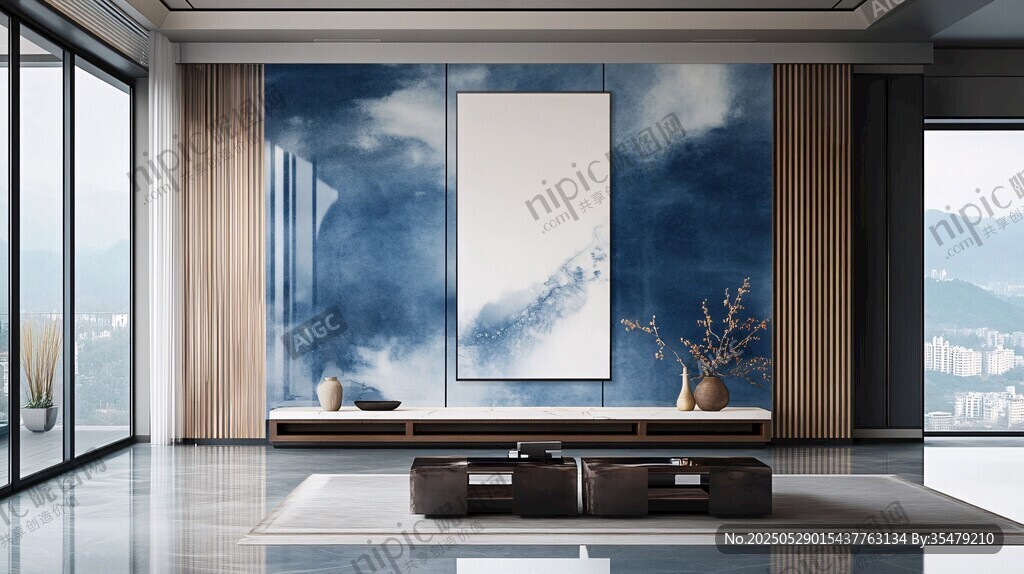 新中式客廳的雅致藝術(shù)氛圍
