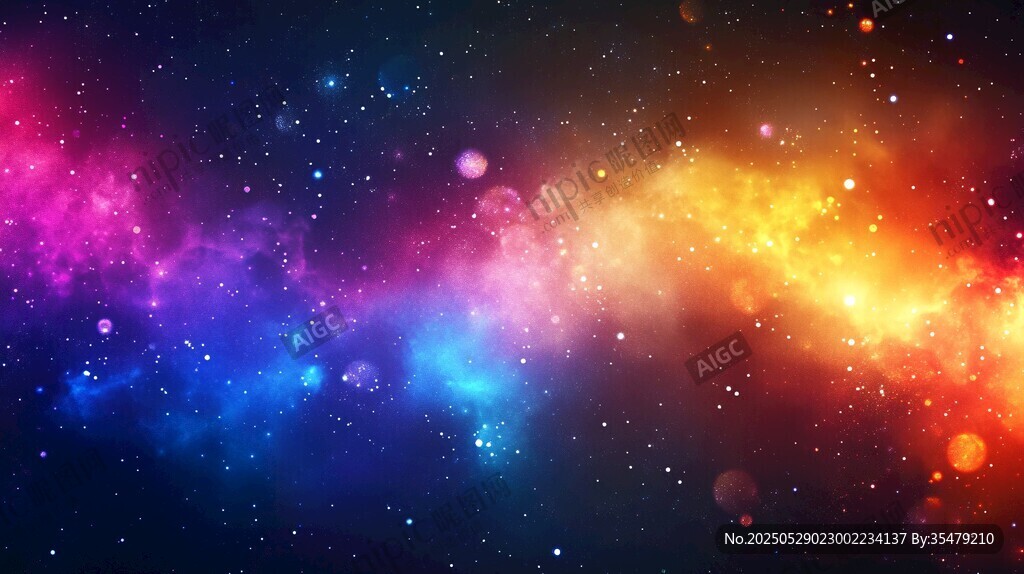夢幻炫彩星空背景
