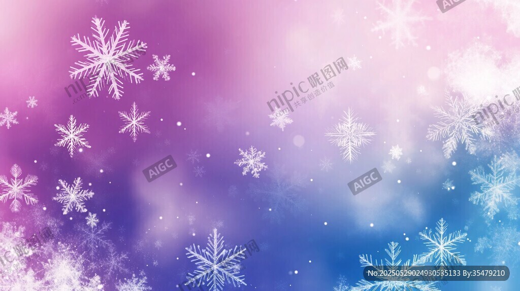 夢幻雪花背景圖