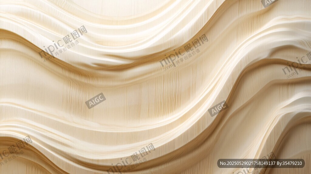 米白色波浪紋理藝術(shù)背景