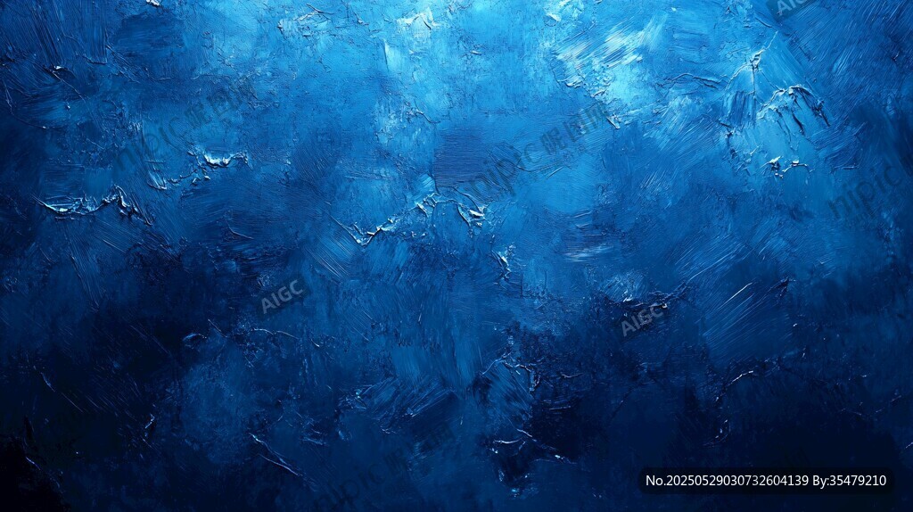深邃藍色海洋抽象背景圖