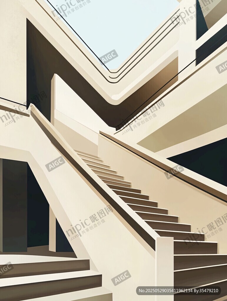 現代風格建筑室內樓梯