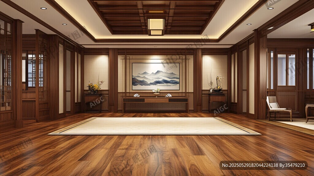 中式典雅客廳室內(nèi)設(shè)計圖