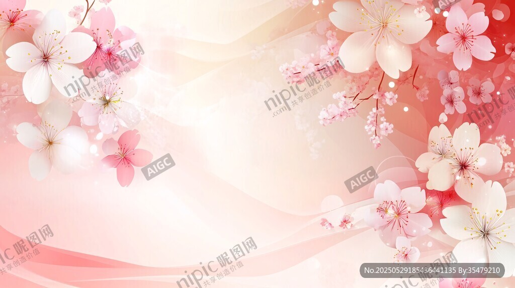 浪漫櫻花背景圖