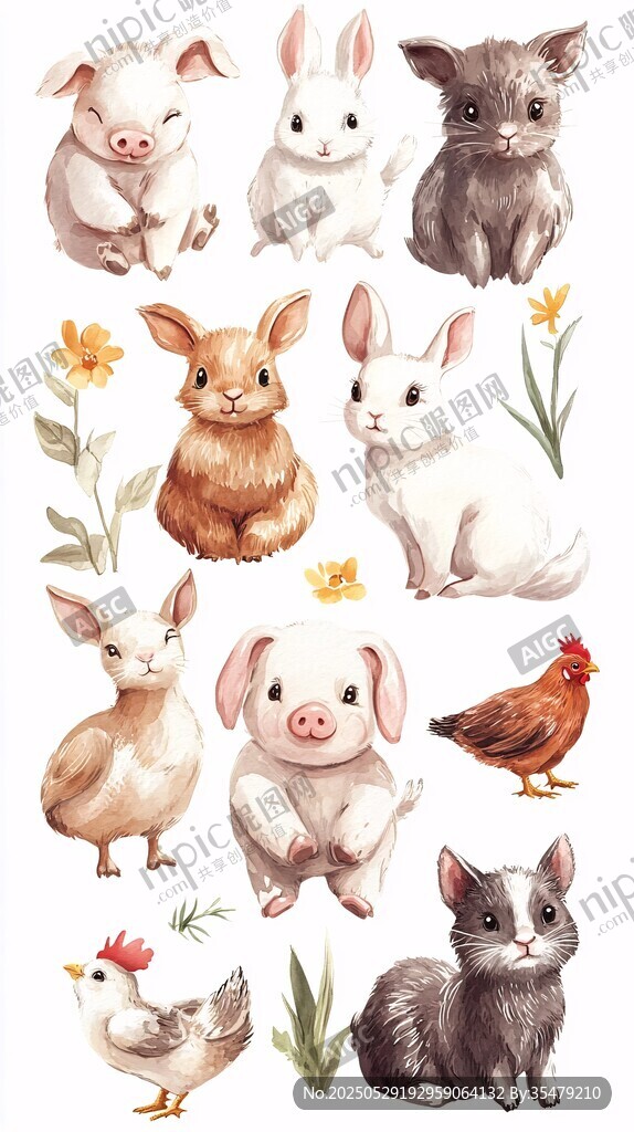 可愛小動物插畫集合