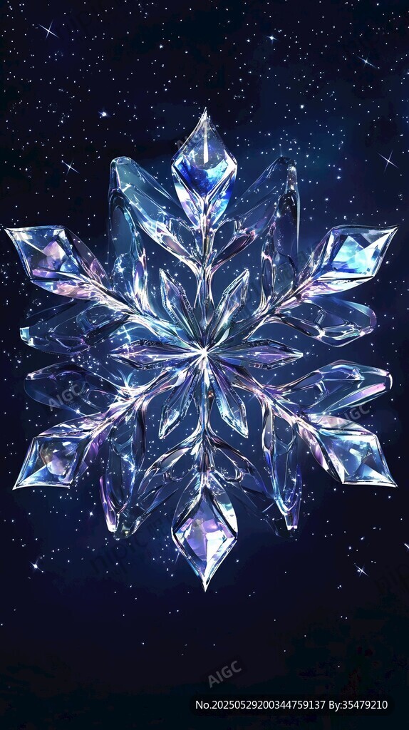 夢幻璀璨冰晶雪花