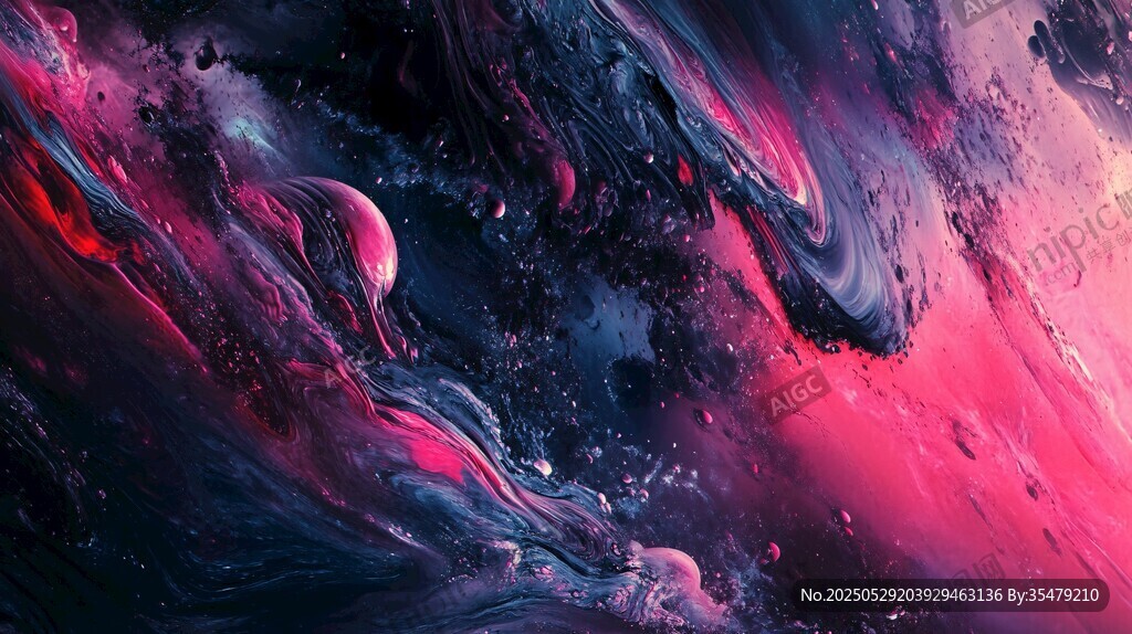 夢幻絢麗的流體宇宙景觀