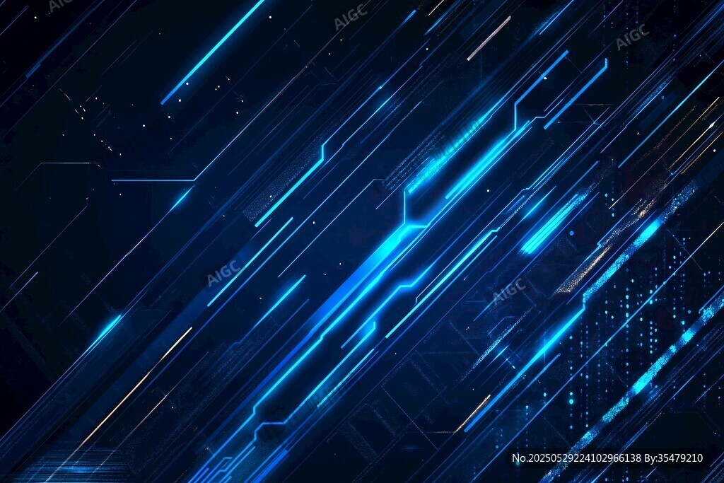 科技感藍色線條動感背景