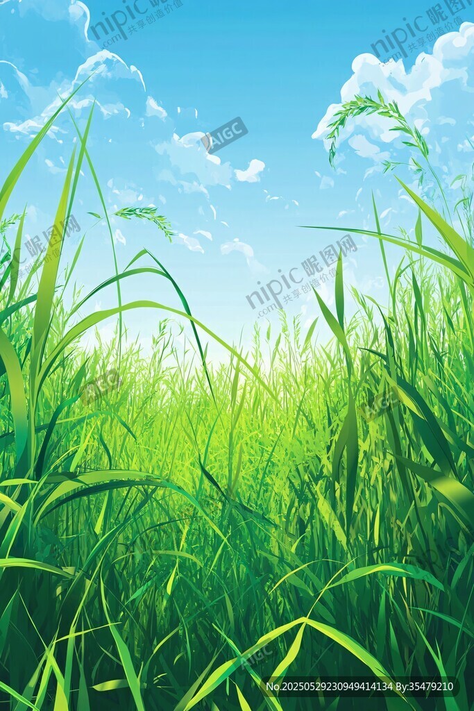 藍(lán)天綠草間的清新自然