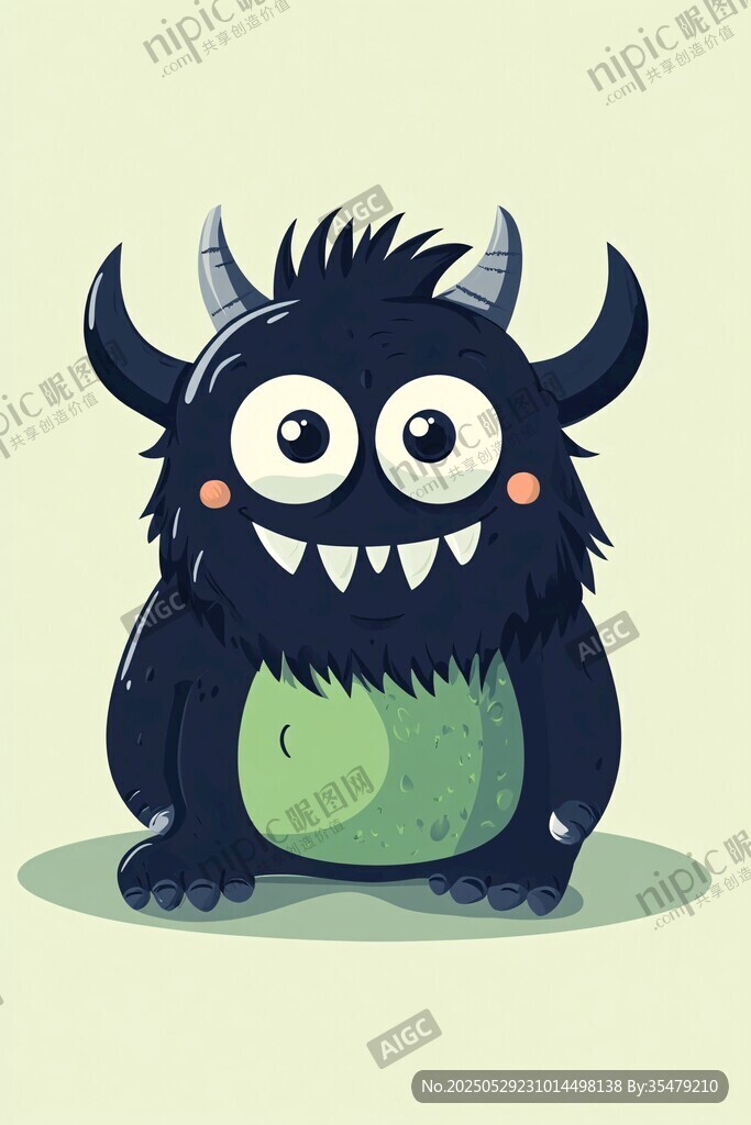 可愛小怪獸插畫